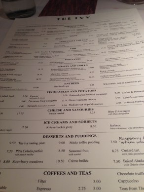 ivy menu