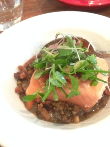 Salmon and Lentils