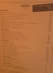 the Menu